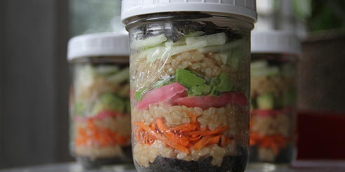 Deconstructed Sushi in a Jar