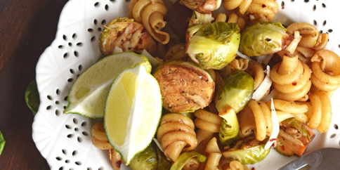 Balsamic Roasted Brussels Sprouts Pasta
