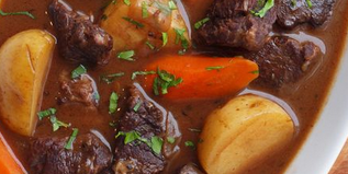 Easy Beef Stew with Turnip & Mushrooms