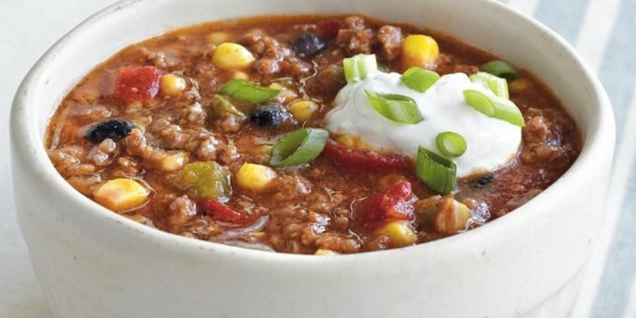 Beefy Corn and Black Bean Chili