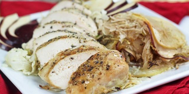 Apple Cabbage Oven-Baked Chicken
