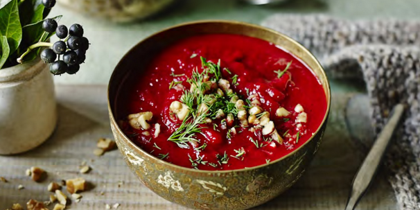 Beetroot and Sweet Potato Soup