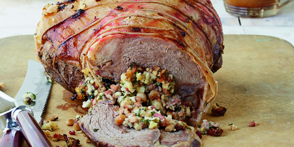 Roast Lamb with Stuffing