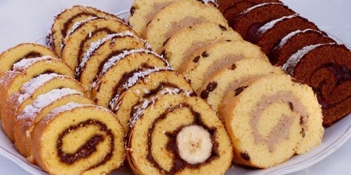 Piskótatekercsek - gesztenyés piskóta