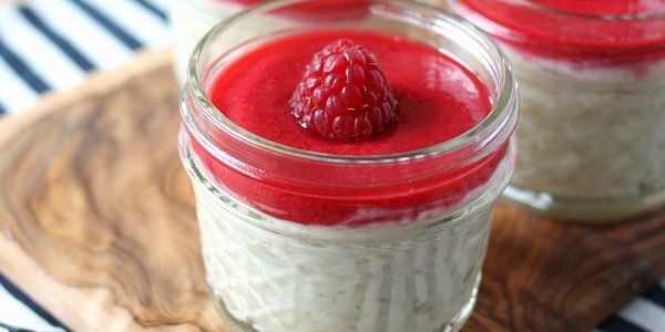 Raspberry Vanilla Rice Pudding