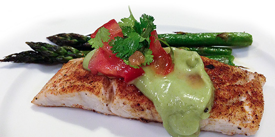 Smoky Snapper with Avocado Verde Sauce