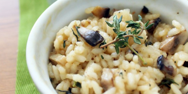 Mushroom and Thyme Risotto Cups