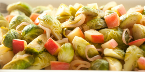 Brussels Sprouts with Apples and Shallots