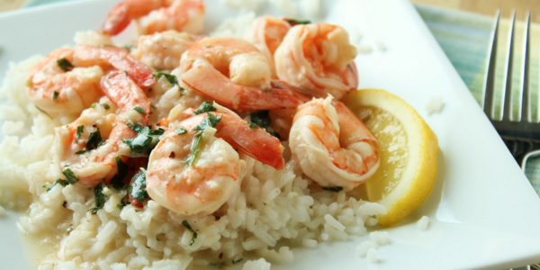 Lemon Shrimp with Rice