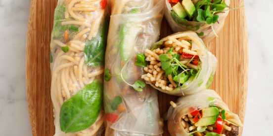 Peanut Soba Spring Rolls