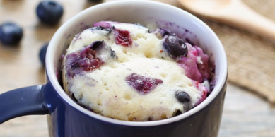 Blueberry Flax Microwave Muffin