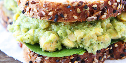 Smashed Chickpea, Avocado & Pesto Salad.. ( Copy )