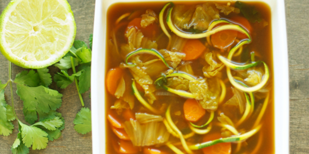 Crock Pot Miso Vegetable Zoodle Soup