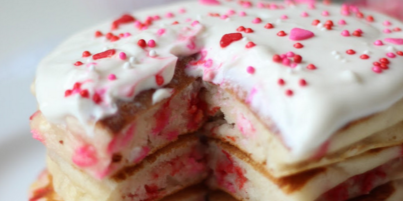 Valentine's Funfetti Pancakes