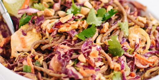 Peanut-Sesame Slaw with Soba Noodles