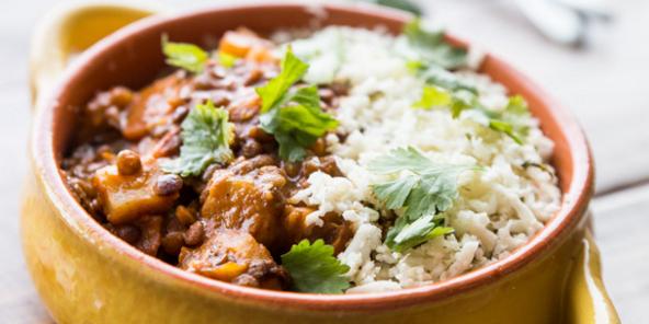 Vegetable & Lentil Curry with Cauliflower Rice