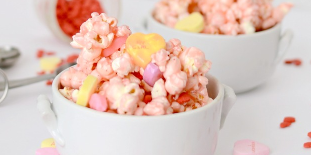 Pretty in Pink Valentine's Popcorn