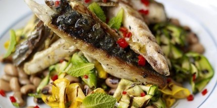 Griddled Mackerel with Zucchini and Bea.. ( DM)