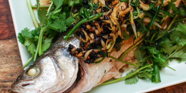 Steamed Whitefish with Black Bean and Ginger Sauce