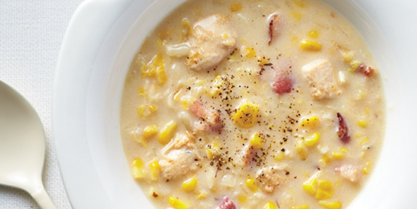 Corn Chowder with Chicken and Bacon