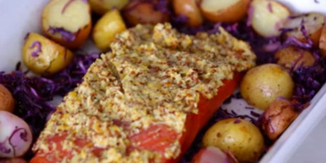 Salmon, Red Cabbage & New Potatoes