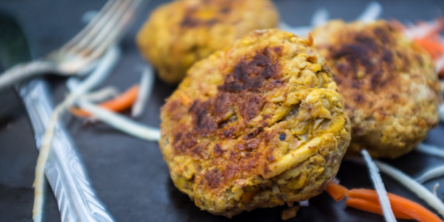 Mixed Bean Veggie Burgers with Carrots & Parsnip