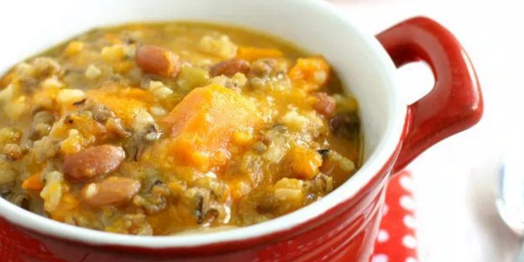 Slow Cooker Sweet Potato Wild Rice Soup