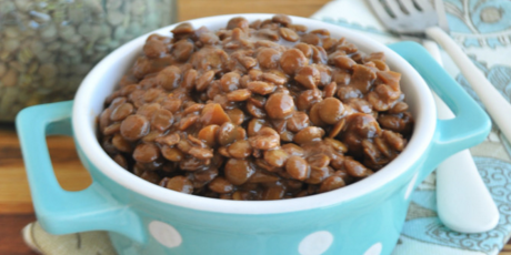 Crock Pot BBQ Baked Lentils