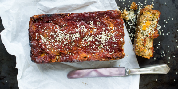 Veggie Bean Loaf with Hemp Hearts