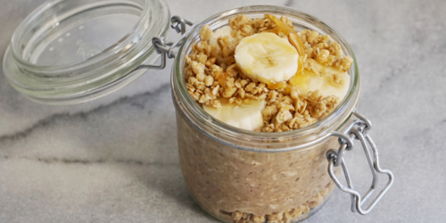 Peanut Butter & Banana Overnight Oat Parfait