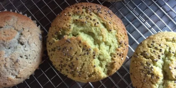 Matcha Green Tea Muffins with Chia Seeds