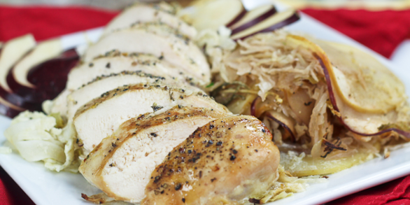 Apple Cabbage Oven-Baked Chicken