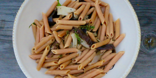 Mushroom Bomb Lentil Pasta