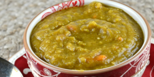 Freezer to Slow Cooker Split Pea Soup