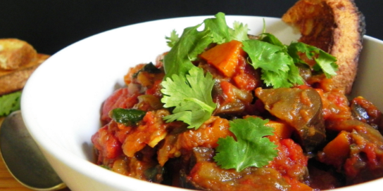 Moroccan Eggplant with Tomatoes