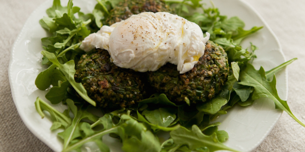 Broccoli Fritters with Pesto