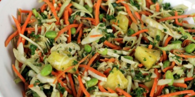 Asian Kale and Pineapple Slaw