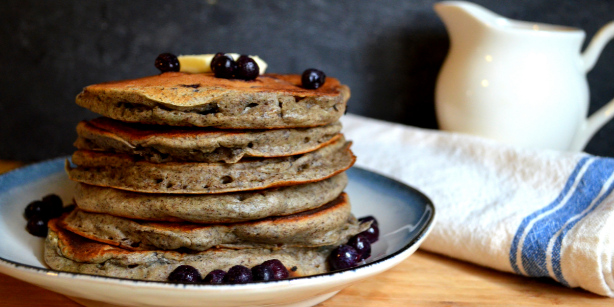 Delicious Blueberry Buckwheat Pancakes