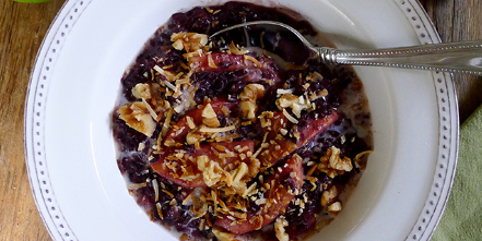 Black Rice Porridge Sautéed Apples