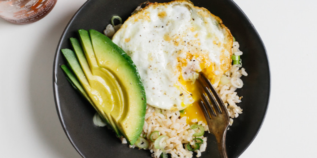 Fried Egg & Avocado Pilaf