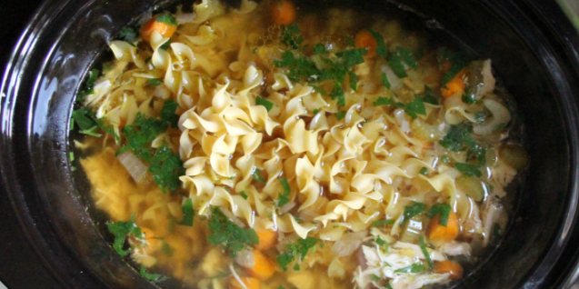 Freezer to Slow Cooker Chicken Noodle Soup