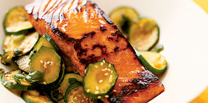 Teriyaki Salmon with Zucchini