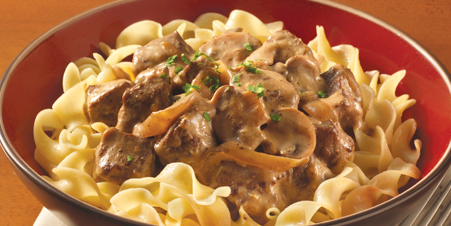 Freezer to Slow Cooker Beef Stroganoff