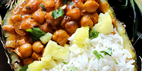 Vegan Chickpea Tikka Masala with Pineapple