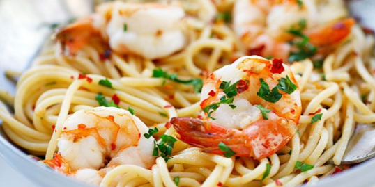 One-Pot Shrimp Pasta & Gremolata