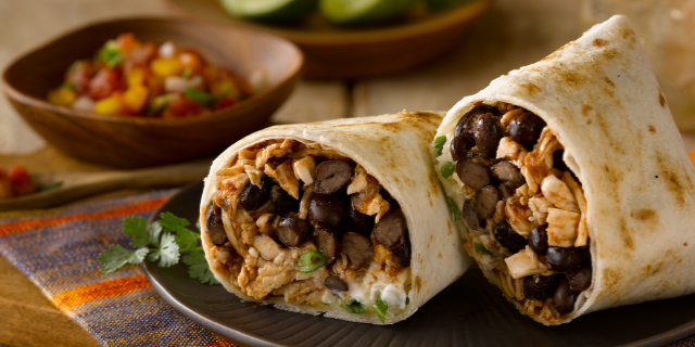 Chicken and Black Bean Burritos