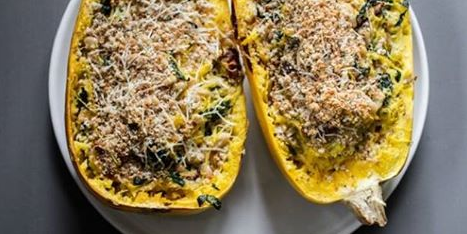 Spaghetti Squash with Kale and Ricotta