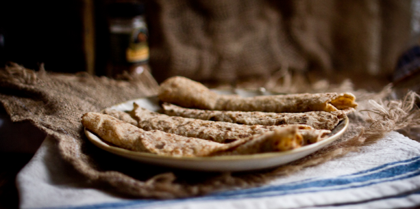 Crepes with Potato-Onion Filling