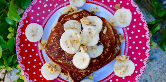 Gluten Free Banana Nut Pancakes