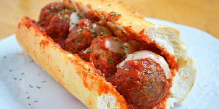 Meatball Sub with Carrots and Hummus